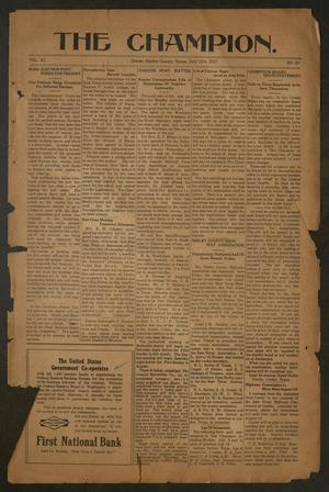 The Champion. (Center, Tex.), Vol. 40, No. 29, Ed. 1 Wednesday, July 18, 1917