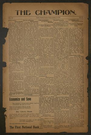 The Champion. (Center, Tex.), Vol. 40, No. 40, Ed. 1 Wednesday, October 10, 1917
