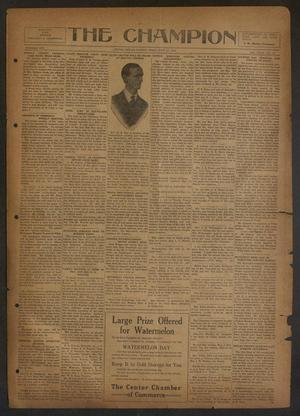 The Champion (Center, Tex.), Vol. 44, No. 27, Ed. 1 Wednesday, July 12, 1922