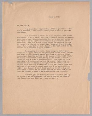 [Letter to Cecile Kempner, March 4, 1944]