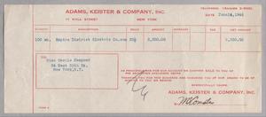 [Receipt from Adams, Keister & Company, Inc. to Cecile Kempner, June 14, 1946]