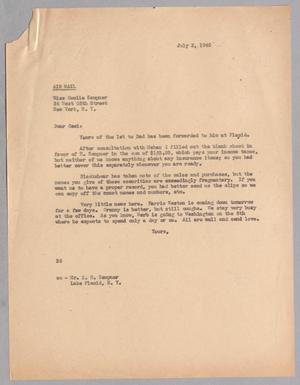 [Letter to Cecile Kempner, July 3, 1946]