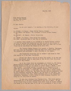 [Letter from I. H. Kempner to Cecile Kempner, May 20, 1946]