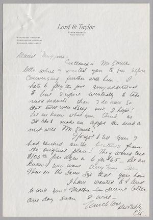 [Letter from Cecile Kempner to I. H. Kempner, 1953~]