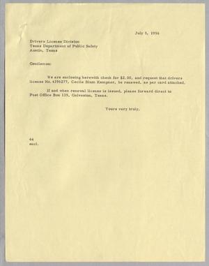 [Letter from the Blackshear. A. H., Jr., July 5, 1956]