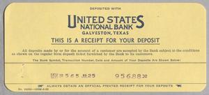 [Receipt for a Bank Deposit, July 25, 1956]