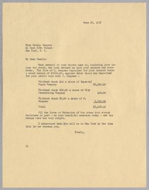 [Letter from Isaac Herbert Kempner to Cecile Blum Kempner, June 28, 1951]