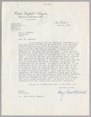 [Letter from Hennery Cassorte Smith to Isaac Herbert Kempner, June 14, 1957]