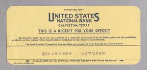 [Receipt for a Bank Deposit, June 18, 1957]