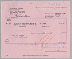 [Invoice for Security and Interest, January 1957]