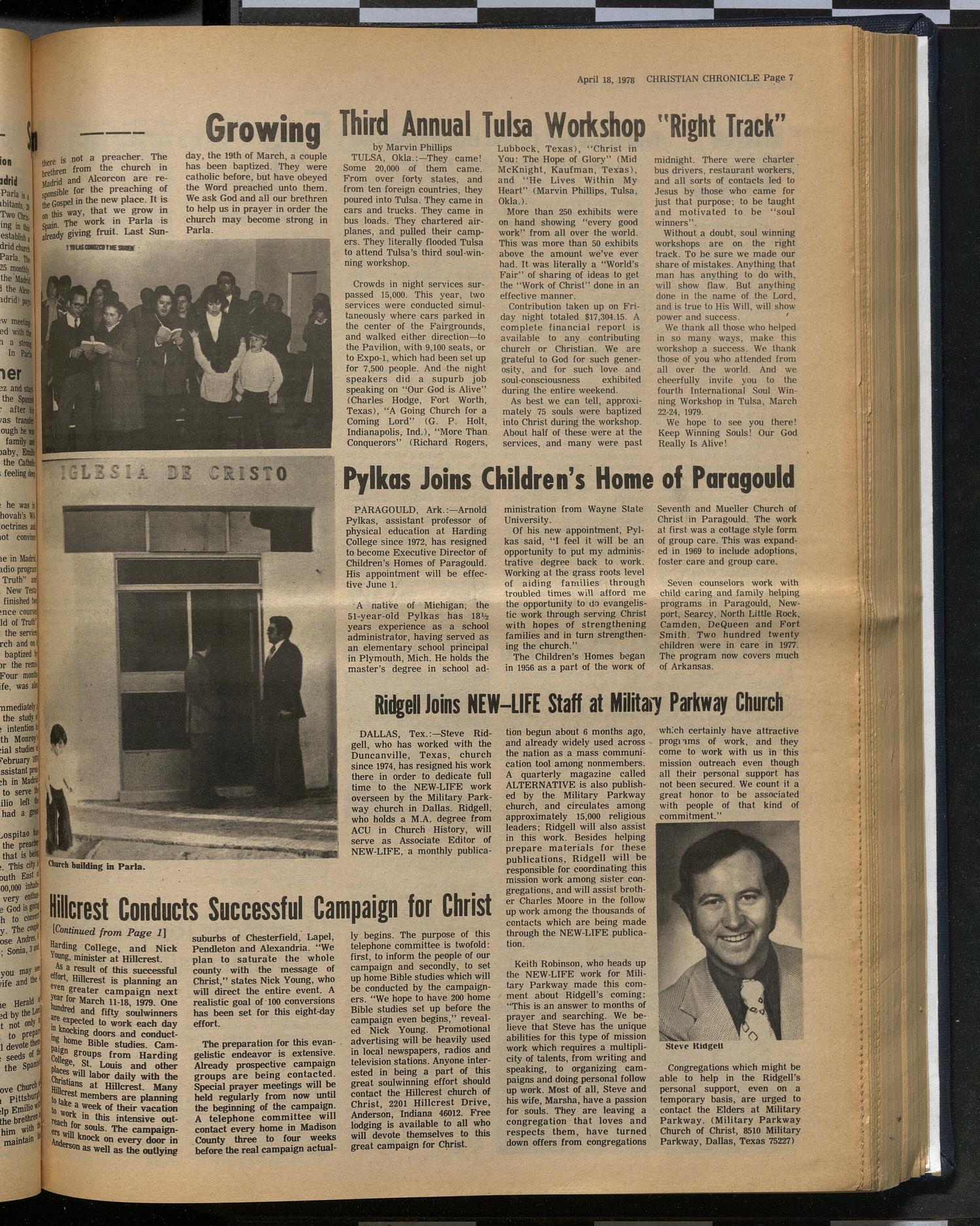 Christian Chronicle (Oklahoma City, Okla.), Vol. 35, No. 7, Ed. 1 Tuesday, April 18, 1978
                                                
                                                    [Sequence #]: 7 of 12
                                                
