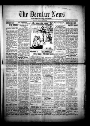 Primary view of object titled 'The Decatur News (Decatur, Tex.), Vol. 42, No. 23, Ed. 1 Thursday, October 11, 1923'.