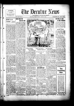 The Decatur News (Decatur, Tex.), Vol. 44, No. 49, Ed. 1 Friday, April 24, 1925