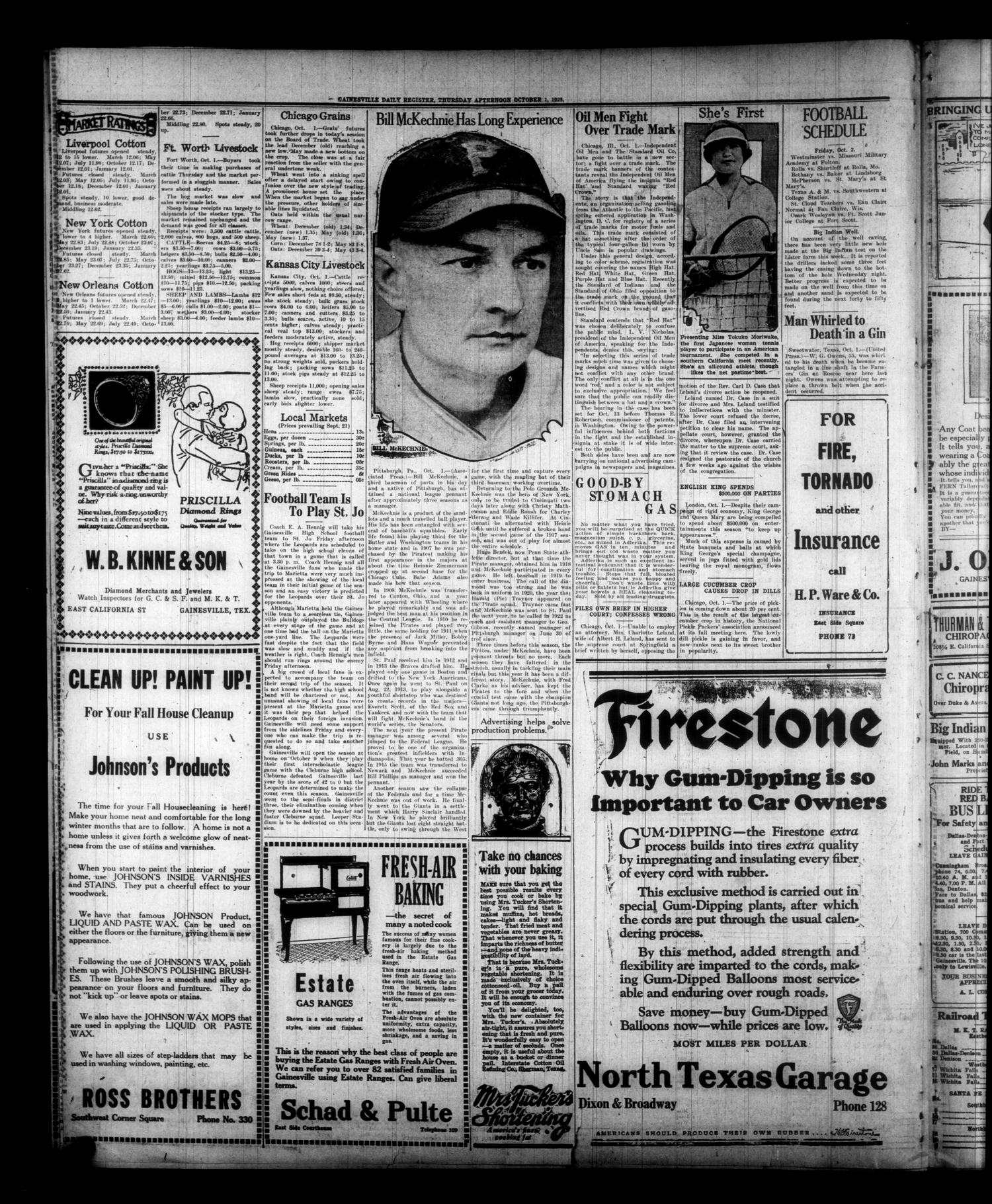 Gainesville Daily Register and Messenger (Gainesville, Tex.), Vol. 41, No. 245, Ed. 1 Thursday, October 1, 1925
                                                
                                                    [Sequence #]: 4 of 8
                                                
