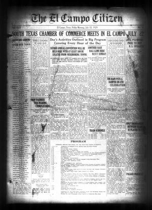 Primary view of object titled 'The El Campo Citizen (El Campo, Tex.), Vol. 29, No. 14, Ed. 1 Friday, July 12, 1929'.
