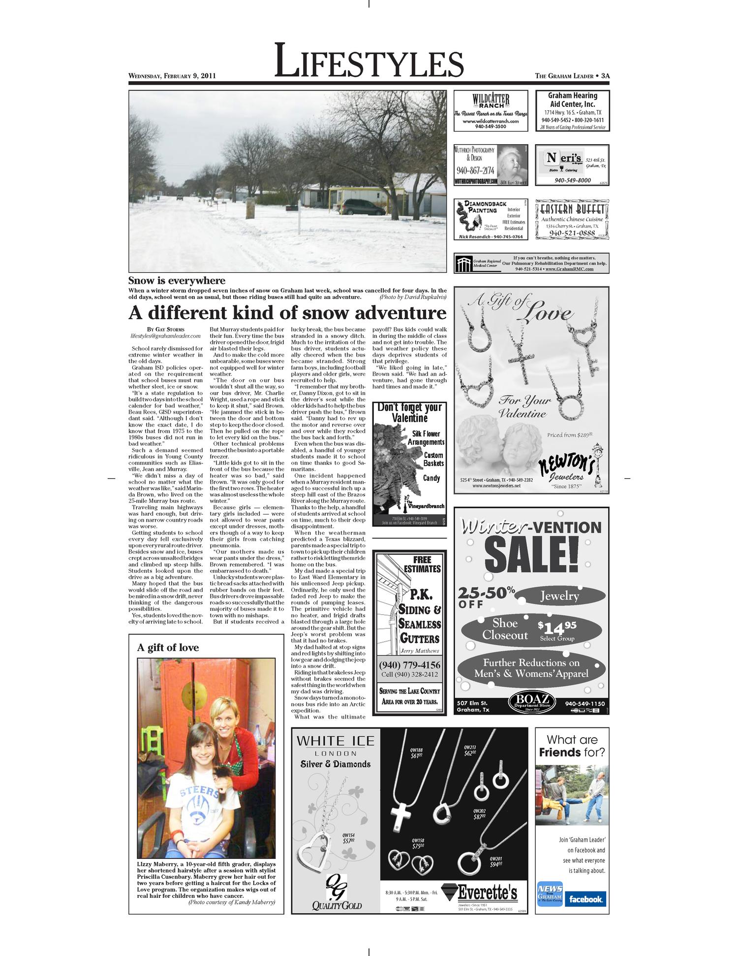 The Graham Leader (Graham, Tex.), Vol. 135, No. 51, Ed. 1 Wednesday, February 9, 2011
                                                
                                                    [Sequence #]: 3 of 14
                                                