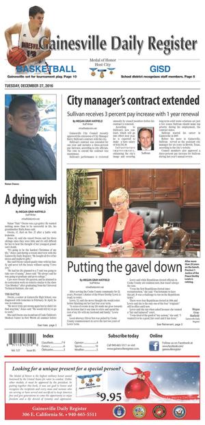 Gainesville Daily Register (Gainesville, Tex.), Vol. 127, No. 85, Ed. 1 Tuesday, December 27, 2016