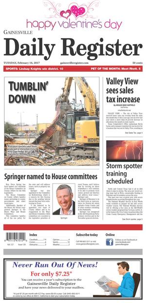 Gainesville Daily Register (Gainesville, Tex.), Vol. 127, No. 120, Ed. 1 Tuesday, February 14, 2017