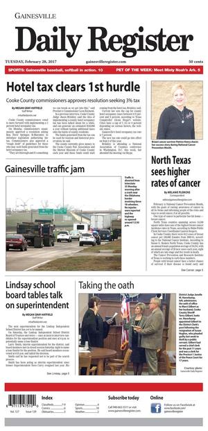 Primary view of object titled 'Gainesville Daily Register (Gainesville, Tex.), Vol. 127, No. 129, Ed. 1 Tuesday, February 28, 2017'.