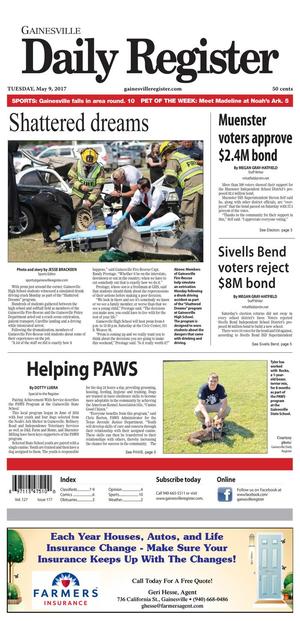 Gainesville Daily Register (Gainesville, Tex.), Vol. 127, No. 177, Ed. 1 Tuesday, May 9, 2017