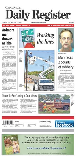 Gainesville Daily Register (Gainesville, Tex.), Vol. 128, No. 12, Ed. 1 Friday, September 15, 2017