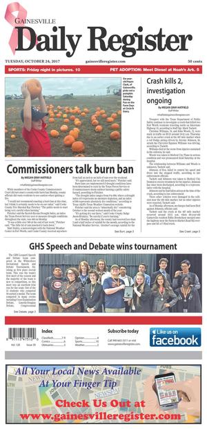 Gainesville Daily Register (Gainesville, Tex.), Vol. 128, No. 39, Ed. 1 Tuesday, October 24, 2017