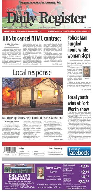Gainesville Daily Register (Gainesville, Tex.), Vol. 128, No. 101, Ed. 1 Wednesday, January 24, 2018