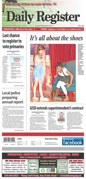 Gainesville Daily Register (Gainesville, Tex.), Vol. 128, No. 107, Ed. 1 Thursday, February 1, 2018