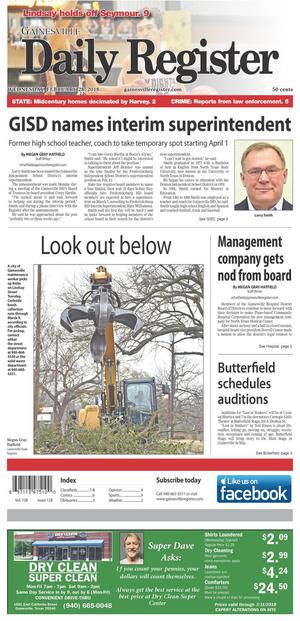 Gainesville Daily Register (Gainesville, Tex.), Vol. 128, No. 128, Ed. 1 Wednesday, February 28, 2018