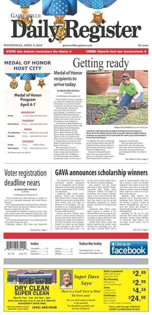 Gainesville Daily Register (Gainesville, Tex.), Vol. 128, No. 153, Ed. 1 Wednesday, April 4, 2018