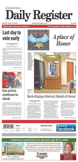 Gainesville Daily Register (Gainesville, Tex.), Vol. 128, No. 183, Ed. 1 Friday, May 18, 2018