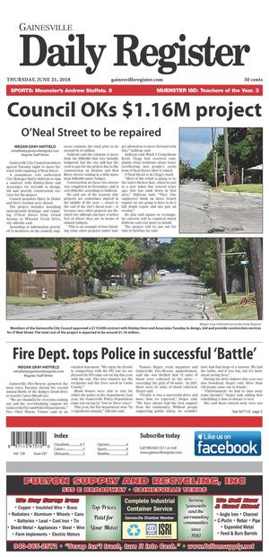 Gainesville Daily Register (Gainesville, Tex.), Vol. 128, No. 207, Ed. 1 Thursday, June 21, 2018
