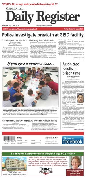 Gainesville Daily Register (Gainesville, Tex.), Vol. 128, No. 222, Ed. 1 Friday, July 13, 2018
