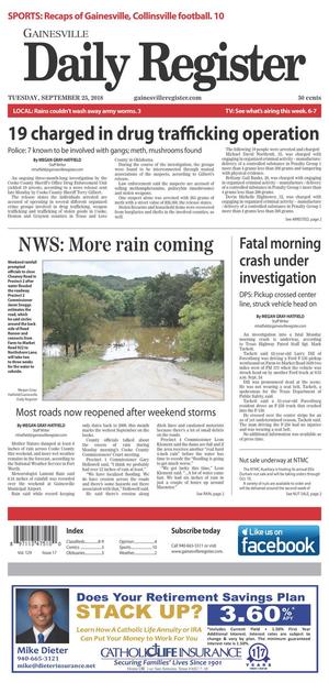 Gainesville Daily Register (Gainesville, Tex.), Vol. 129, No. 17, Ed. 1 Tuesday, September 25, 2018