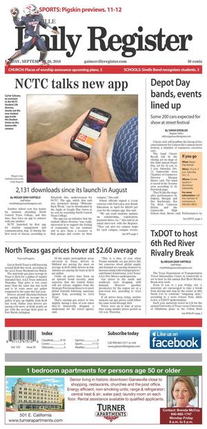 Gainesville Daily Register (Gainesville, Tex.), Vol. 129, No. 20, Ed. 1 Friday, September 28, 2018