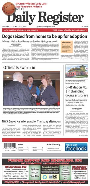 Gainesville Daily Register (Gainesville, Tex.), Vol. 129, No. 86, Ed. 1 Thursday, January 3, 2019