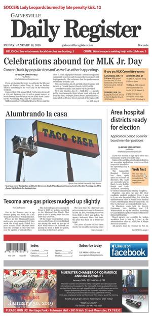 Gainesville Daily Register (Gainesville, Tex.), Vol. 129, No. 97, Ed. 1 Friday, January 18, 2019