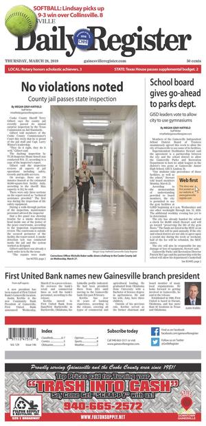 Gainesville Daily Register (Gainesville, Tex.), Vol. 129, No. 146, Ed. 1 Thursday, March 28, 2019