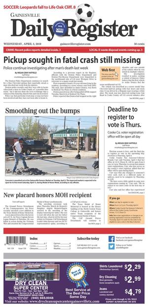 Gainesville Daily Register (Gainesville, Tex.), Vol. 129, No. 150, Ed. 1 Wednesday, April 3, 2019