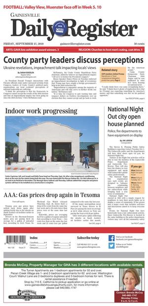 Gainesville Daily Register (Gainesville, Tex.), Vol. 130, No. 21, Ed. 1 Friday, September 27, 2019
