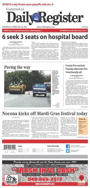 Gainesville Daily Register (Gainesville, Tex.), Vol. 130, No. 122, Ed. 1 Thursday, February 20, 2020