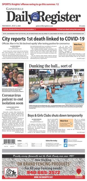 Gainesville Daily Register (Gainesville, Tex.), Vol. 130, No. 217, Ed. 1 Thursday, July 2, 2020
