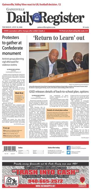 Gainesville Daily Register (Gainesville, Tex.), Vol. 130, No. 231, Ed. 1 Thursday, July 23, 2020