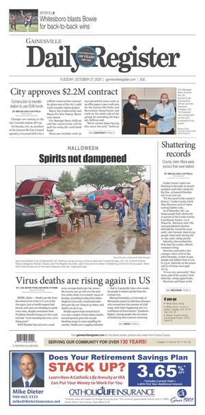 Gainesville Daily Register (Gainesville, Tex.), Vol. 131, No. 25, Ed. 1 Tuesday, October 27, 2020