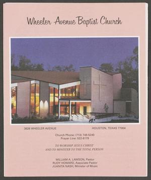 Primary view of object titled '[Wheeler Avenue Baptist Church Bulletin: June 23, 1996]'.