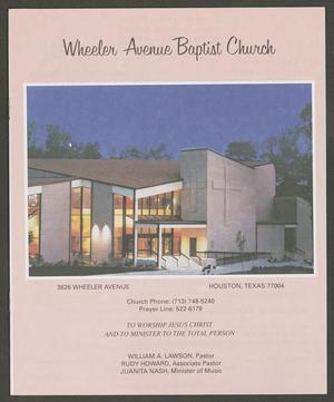 [Wheeler Avenue Baptist Church Bulletin: April 27, 1997]