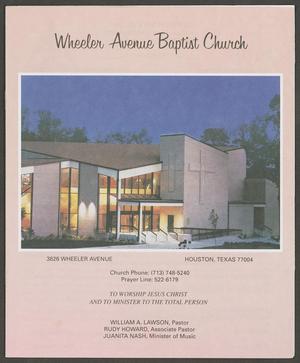 Primary view of object titled '[Wheeler Avenue Baptist Church Bulletin: May 25, 1997]'.