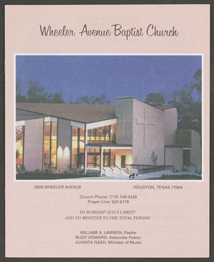 [Wheeler Avenue Baptist Church Bulletin: June 22, 1997]