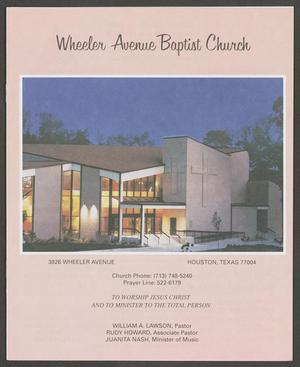 [Wheeler Avenue Baptist Church Bulletin: July 13, 1997]