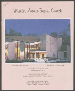 [Wheeler Avenue Baptist Church Bulletin: January 25, 1998]
